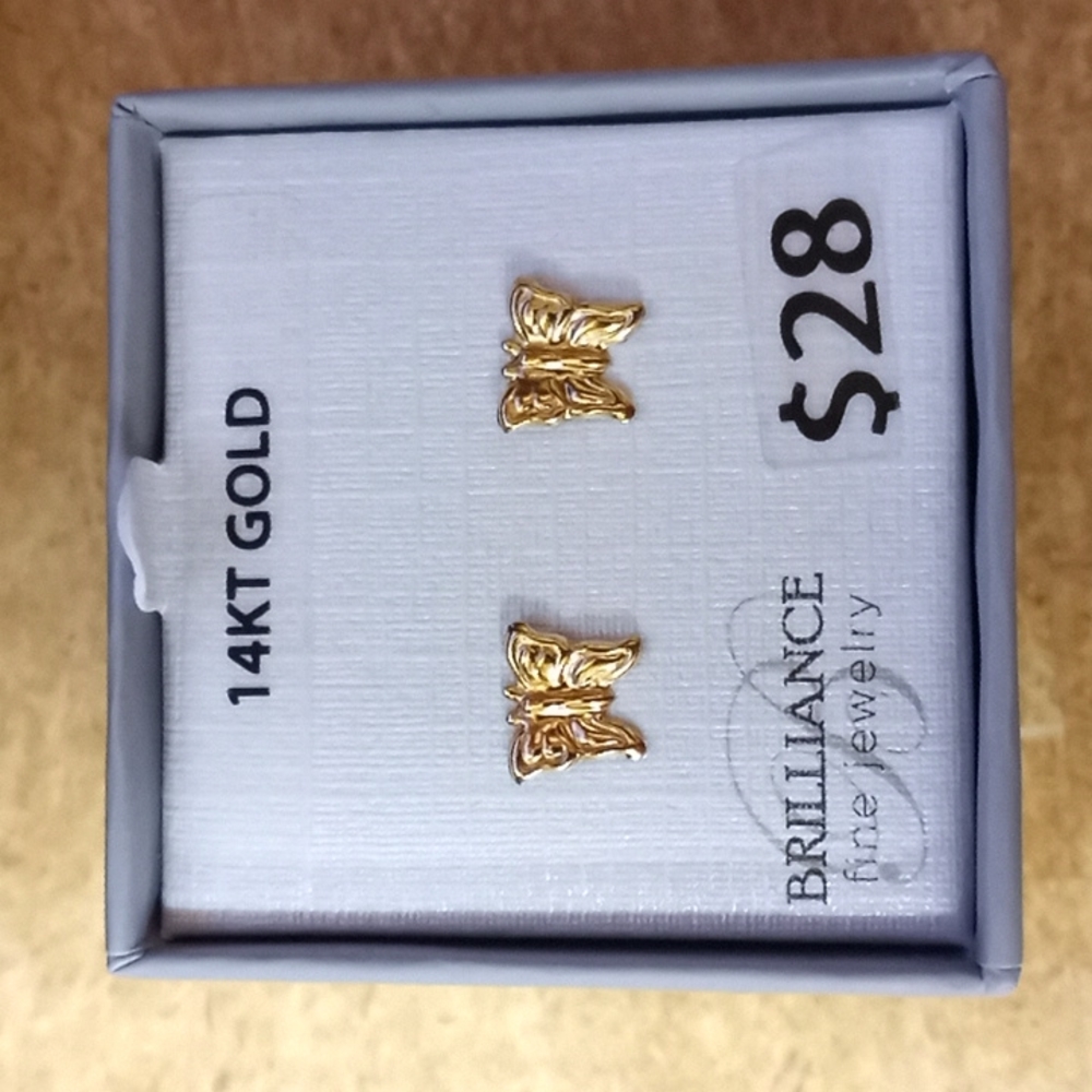 14KT Gold Butterfly earrings